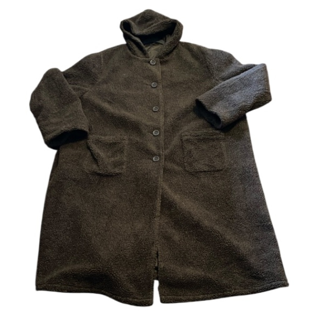 Unisex All American Comfort Reversible Sherpa Oversized Hoodie Teddy Coat